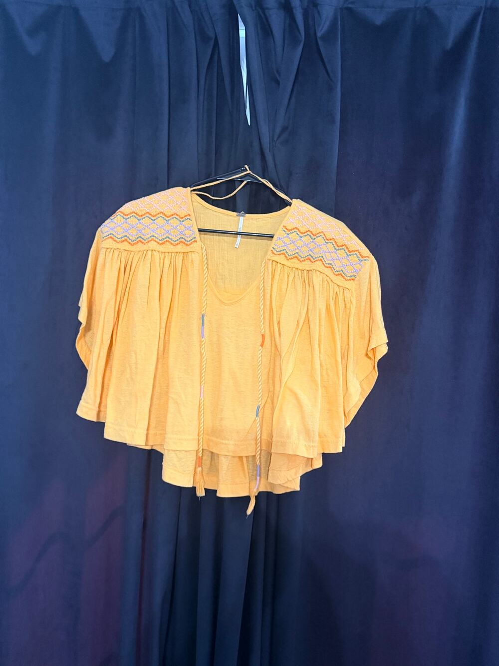 Free People Market Embroidered Tee